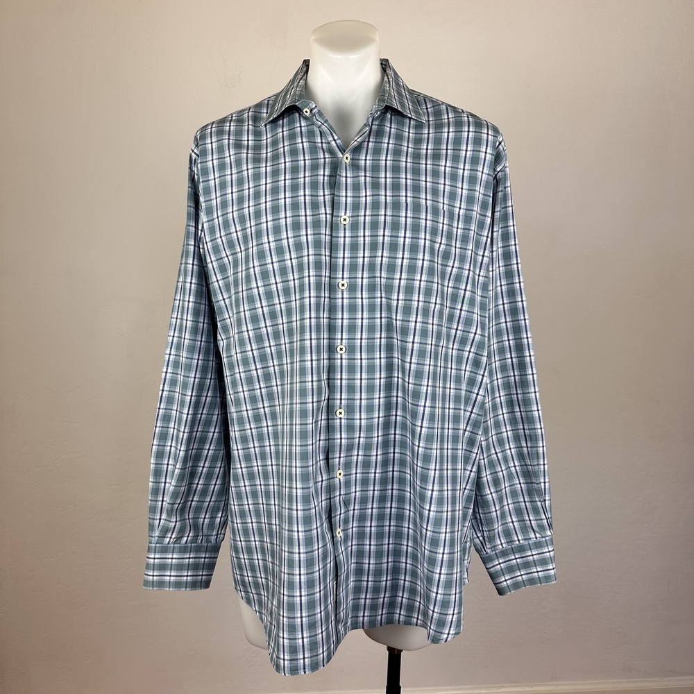 Peter Millar Patterned Button Up Shirt Size Extra Large - Picture 2 of 6